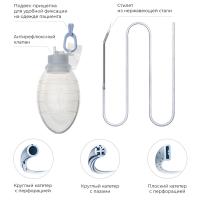 Набор для дренирования ран: Силиконовый резервуар 100мл; катетер силиконовый плоский с перфорацией 10мм, стилет 15Fr, 0615-M471-10