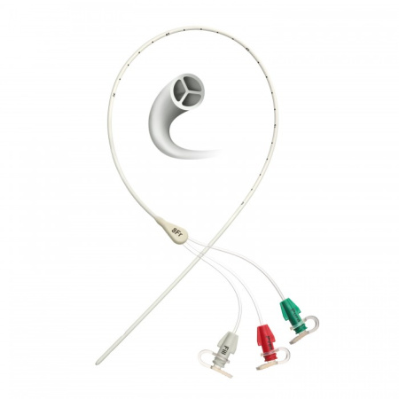 Катетер для уродинамических исследований, трехпросветный 7FR длина 40 см, прямой тип TLUC-7-40/G