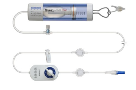 Помпа микроинфузионная Uniqueflow Multi c регулятором скорости (скорость инфузии 2,4,6,8, 10, 12, 14 мл/час; резервуарный баллон 600 мл) M460-7140