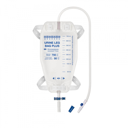 Мочеприемник Mederen носимый Плюс с Т-образным краном объем 750 мл, трубка 50 см 1604-M104-05