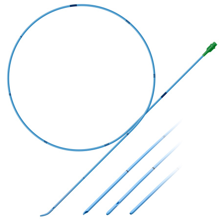 Катетер мочеточниковый жесткий, с изогнутым наконечником открытого типа, диаметр 6Ch/Fr URC-06-AO-B-0