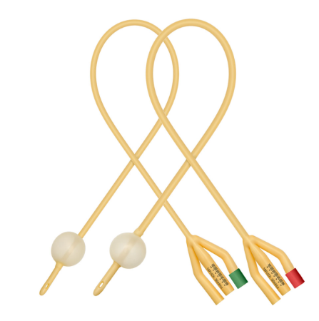 Катетер урологический Фолея трехходовой с гидрофильным покрытием 22 Сh/Fr, объем баллона 30 мл, 1604-F3/22-M30-50-H