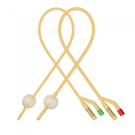 Катетер Фолея двухходовой с гидрофильным покрытием, Ch/Fr 28, объем баллона 30 мл  1604-M222-28