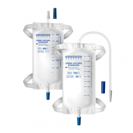 Мочеприемник Mederen носимый Стандарт с выдвижным краном объем 750 мл, трубка 50 см 1604-M103-07